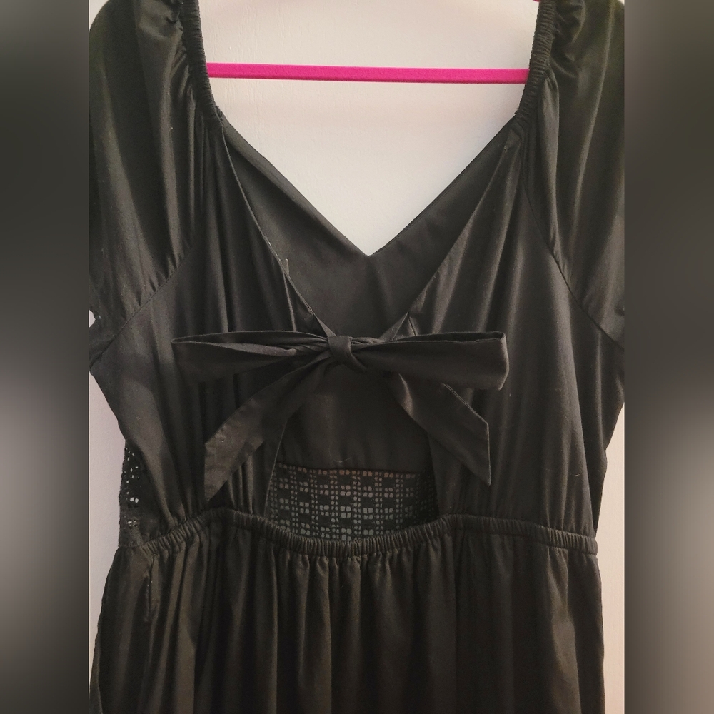 Torrid- NWOT Elegant Black Midi Dress with Ruffle Hem - Picture 8 of 12